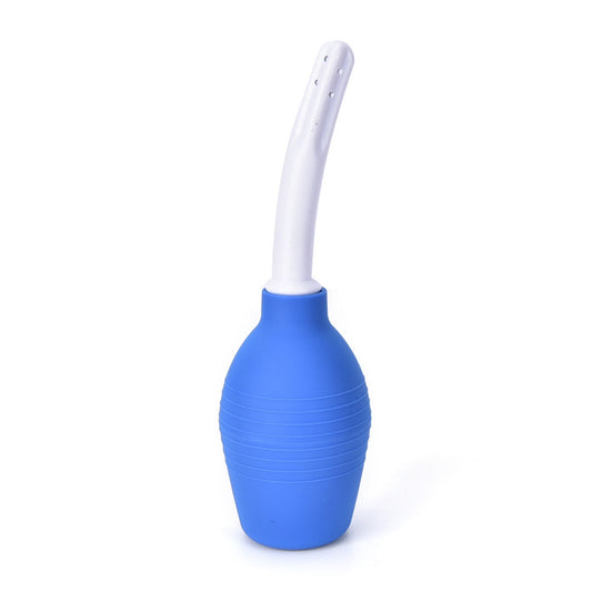 Dus Igiena Intima LovePlay™ ShowerTime, pentru irigare anala si vaginala, 310 ml, portabil, usor de utilizat, din silicon, albastru, pentru femei si barbati - LovePlay