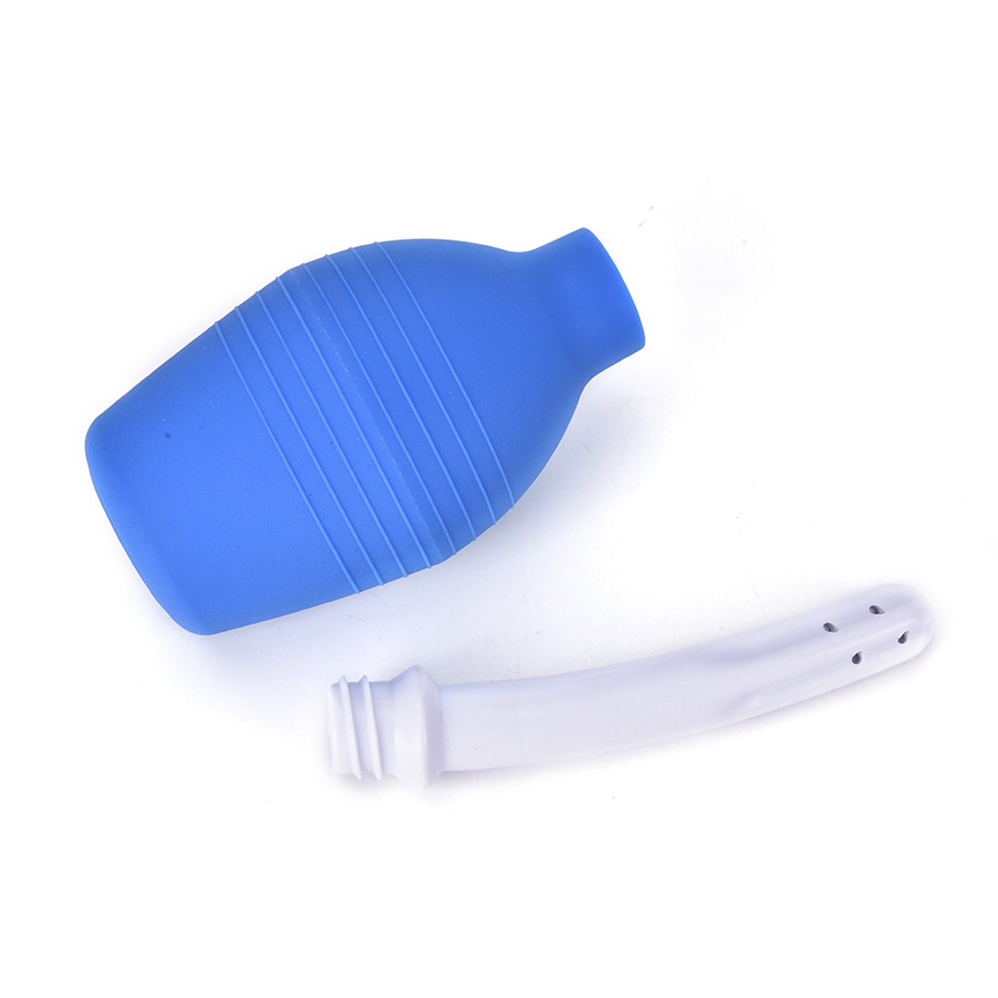 Dus Igiena Intima LovePlay™ ShowerTime, pentru irigare anala si vaginala, 310 ml, portabil, usor de utilizat, din silicon, albastru, pentru femei si barbati - LovePlay