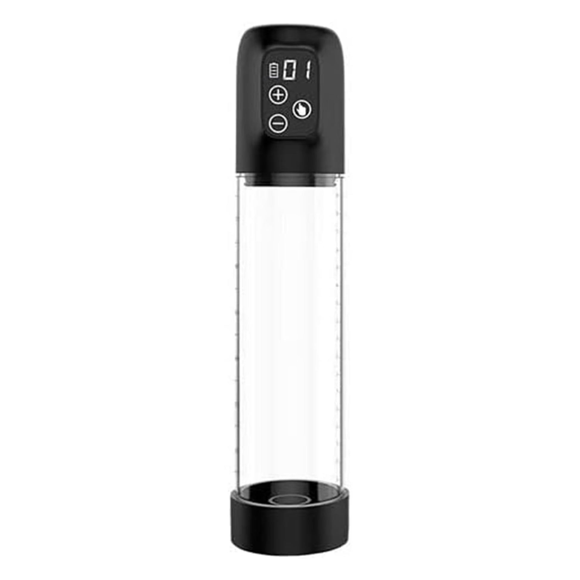 Pompa pentru penis LovePlay™ PowerPump, cu efect de suctie si vibratie puternice, pentru marirea penisului, rezistent la apa, rezistent la apa, incarcare prin USB, silentios, 28 x 6 cm, din silicon, negru - LovePlay